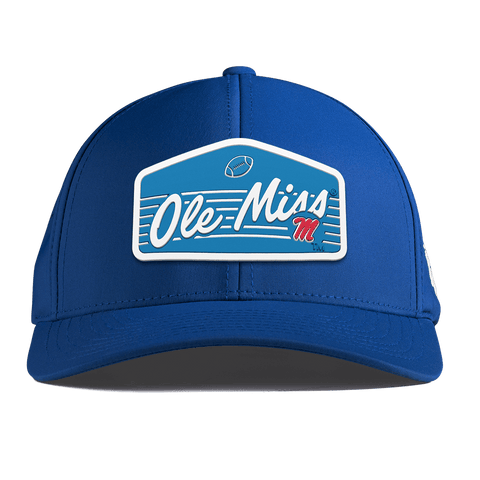 University of Mississippi "Rebel Football" Curved Performance Royal