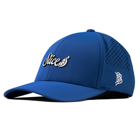 Sliced Script Curved Performance Royal
