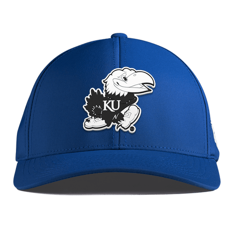 University of Kansas "Vintage Jayhawk" Curved Performance Royal