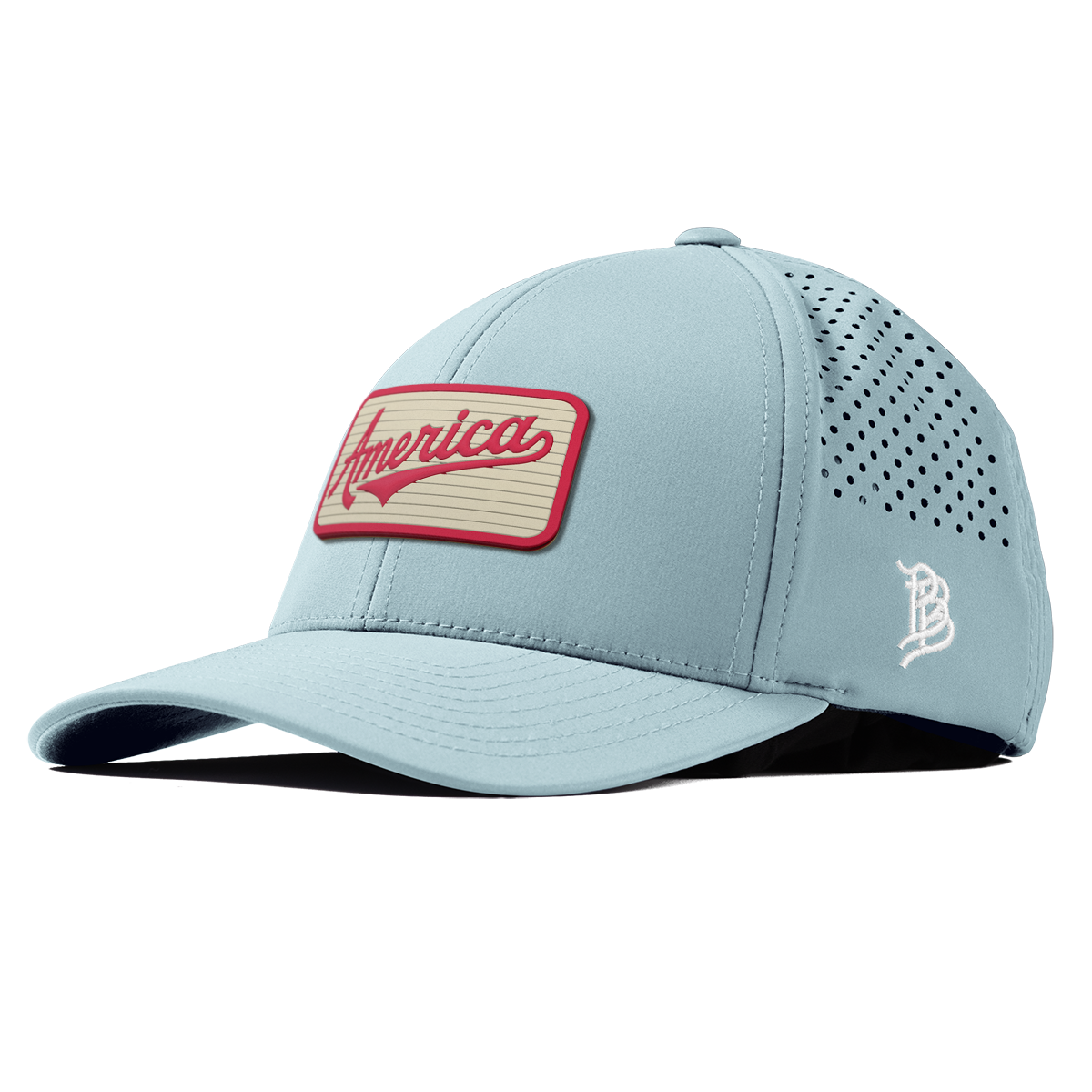 America Badge Curved Performance Sky Blue