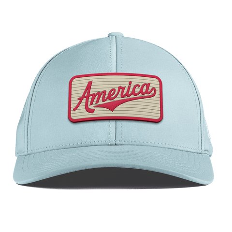 America Badge Curved Performance Sky Blue