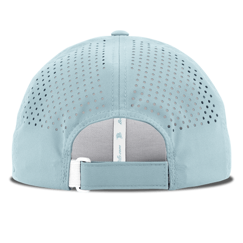 Threaded Script Curved Performance Back Sky Blue