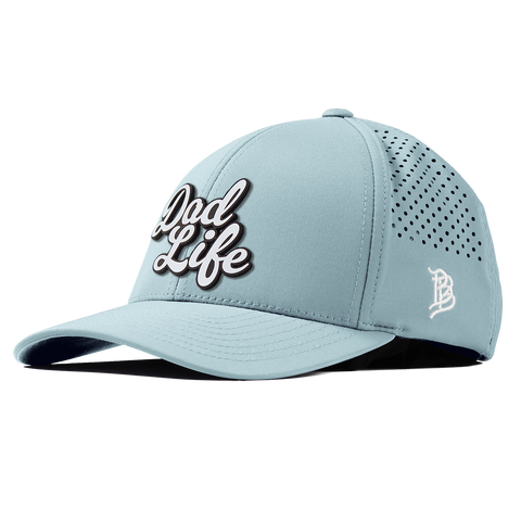 Dad Life Script Curved Performance Sky Blue