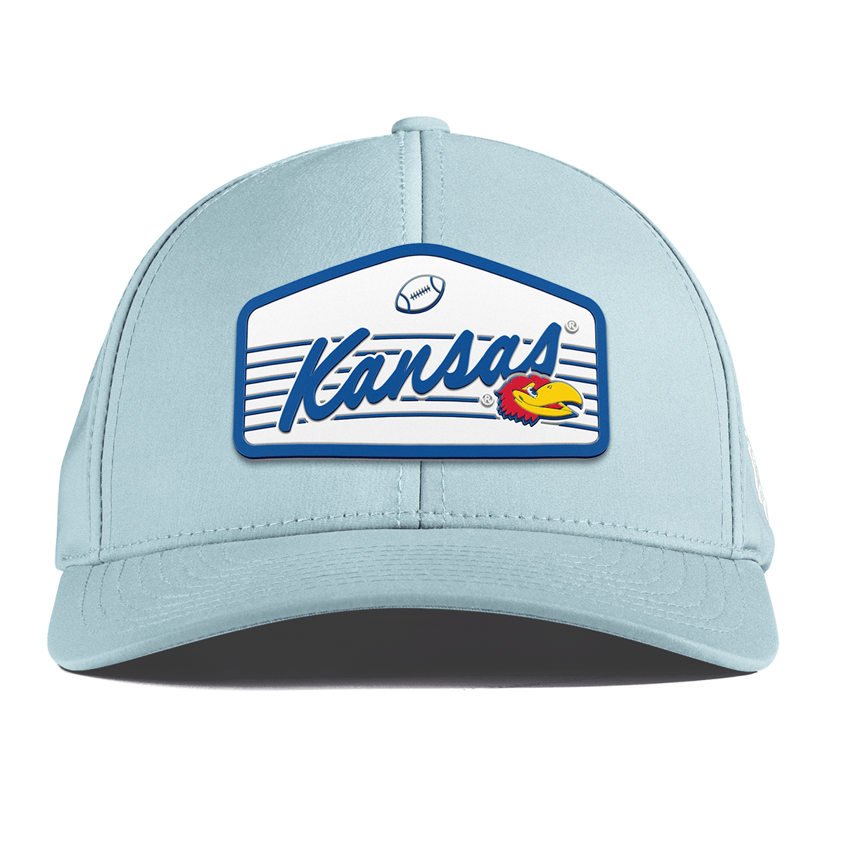 University of Kansas "Jayhawks Football" Curved Performance Sky Blue