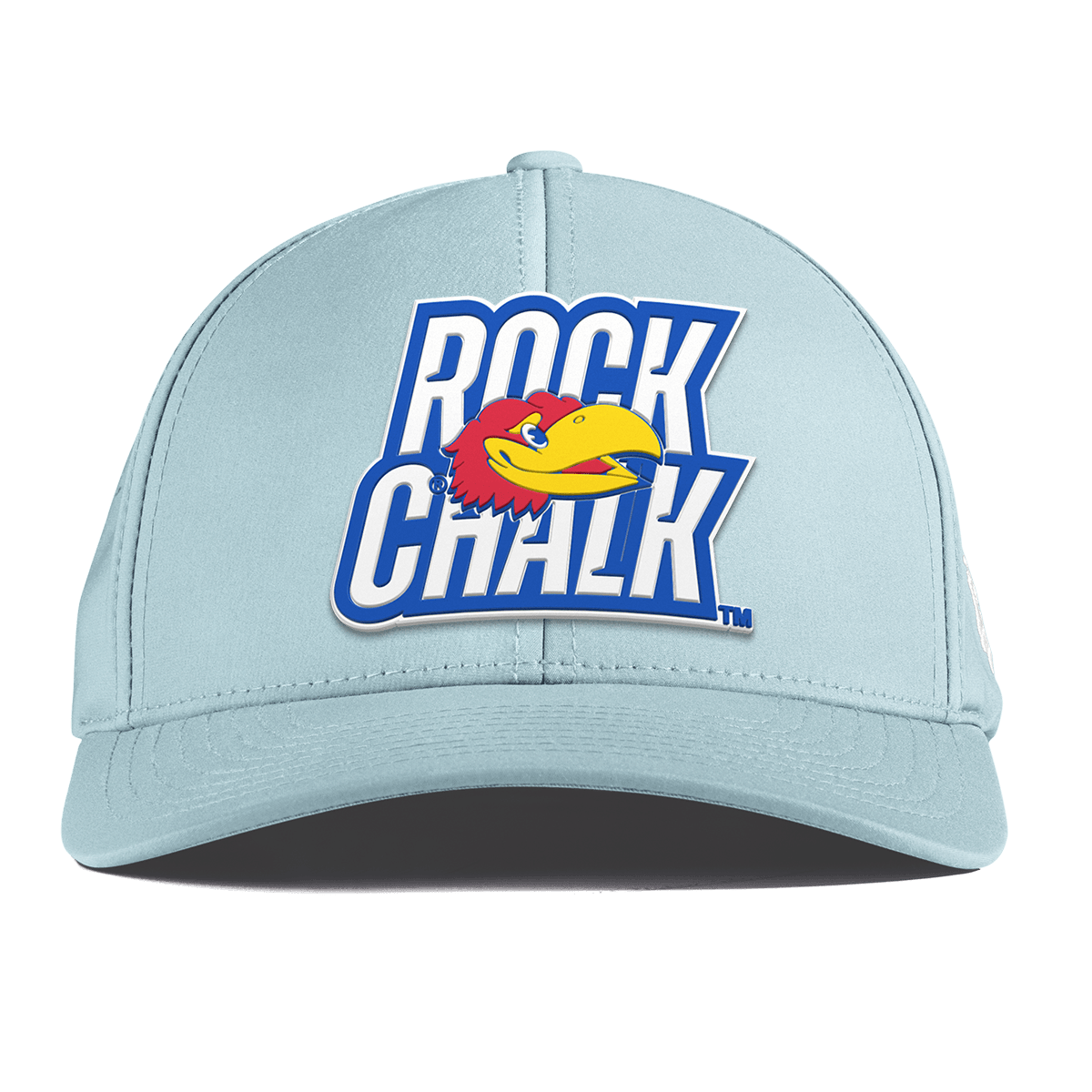 University of Kansas "Kansas Rock Chalk Block" Curved Performance Sky Blue