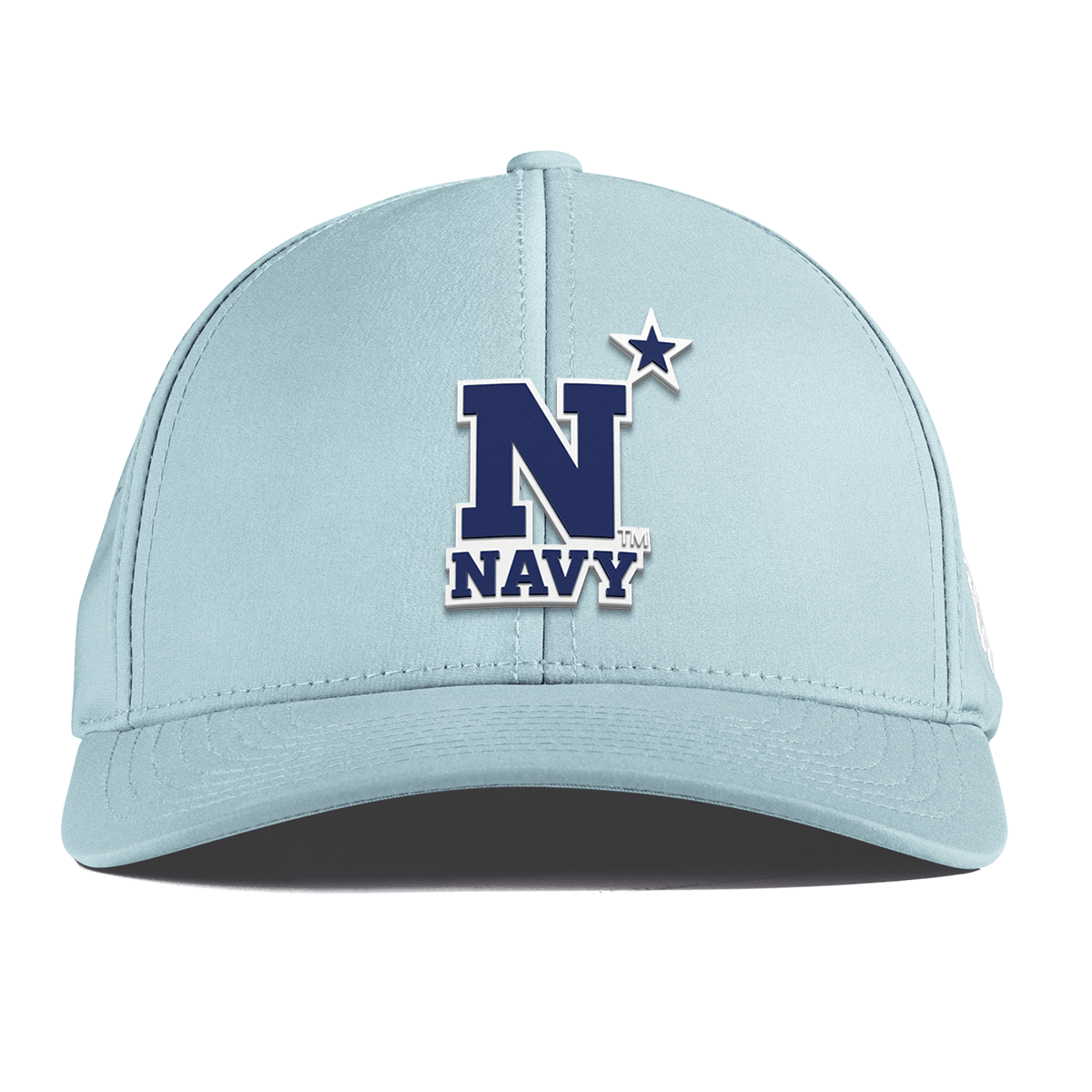 United States Naval Academy "Naval Academy Team Logo Navy" Curved Performance Sky Blue