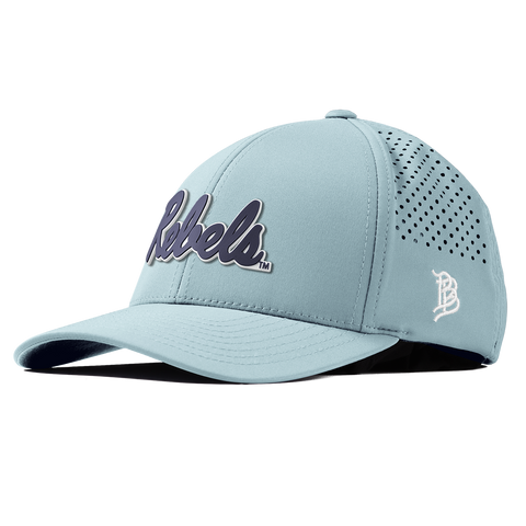 University of Mississippi "Ole Miss Navy Rebels" Curved Performance Sky Blue