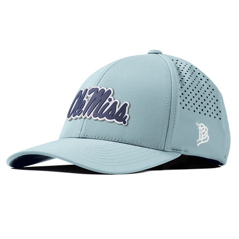 University of Mississippi "Ole Miss Navy Script" Curved Performance Sky Blue