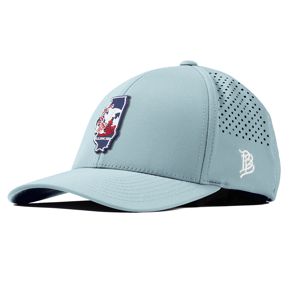 Illinois Patriot Series Curved Performance Sky Blue