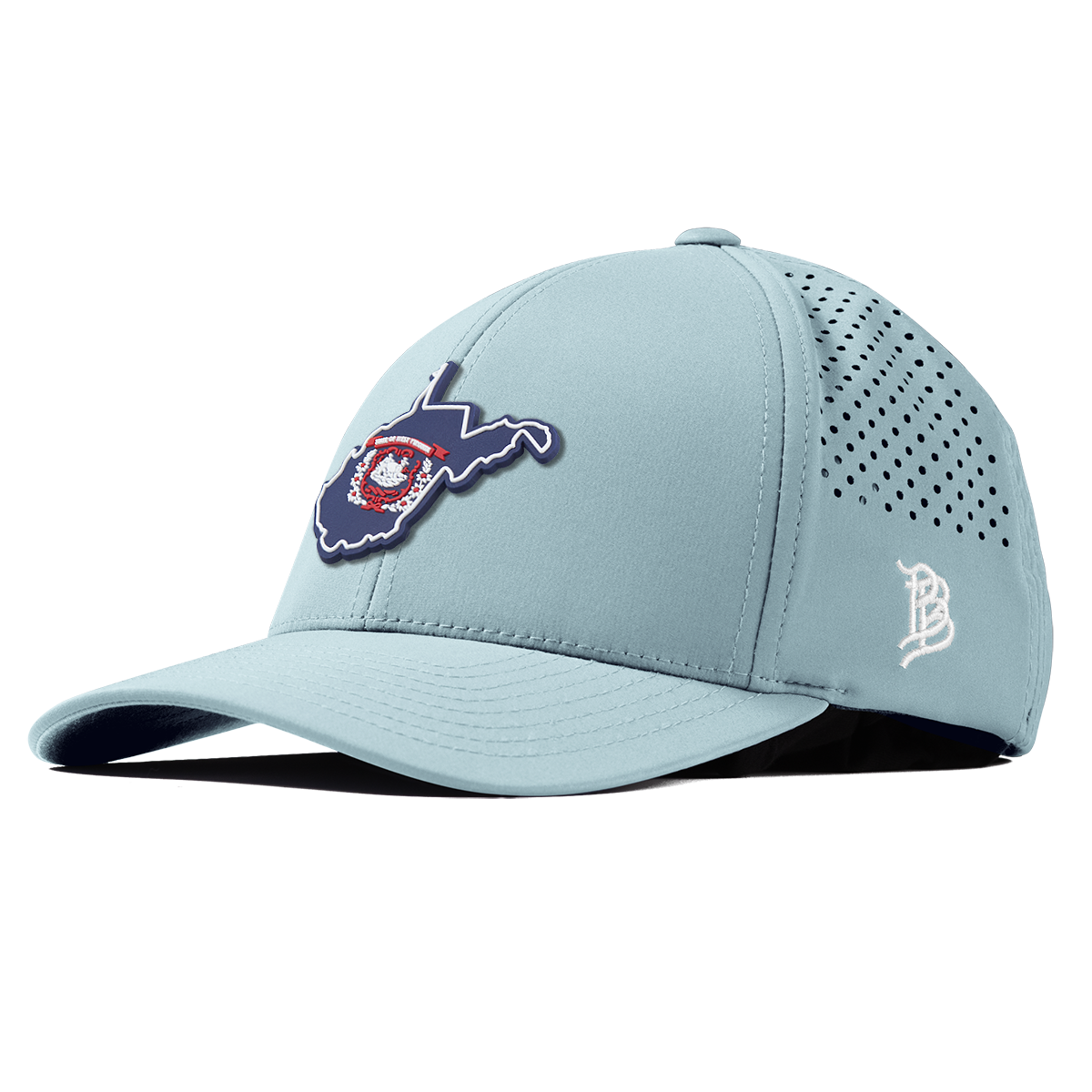 West Virginia Patriot Series Curved Performance Sky Blue