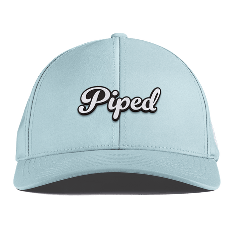 Piped Script Curved Performance Sky Blue