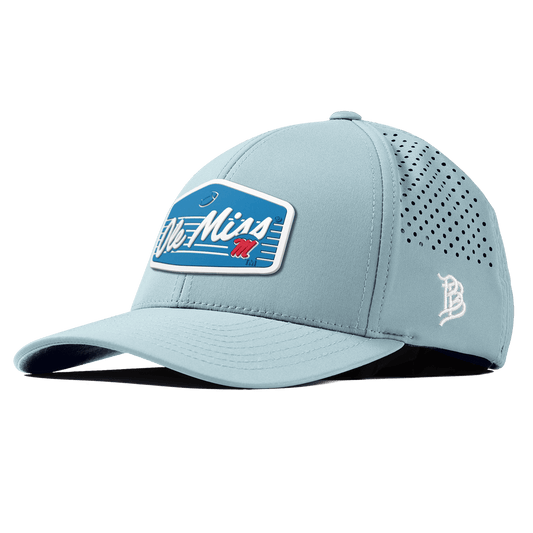 University of Mississippi "Rebel Football" Curved Performance Sky Blue
