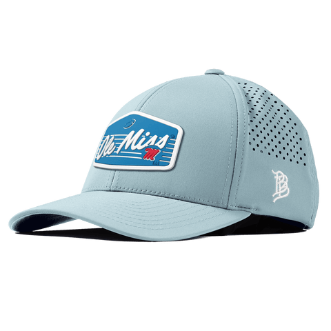 University of Mississippi "Rebel Football" Curved Performance Sky Blue