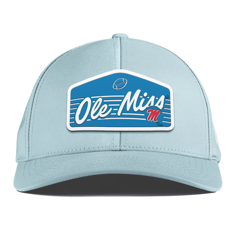 University of Mississippi "Rebel Football" Curved Performance Sky Blue