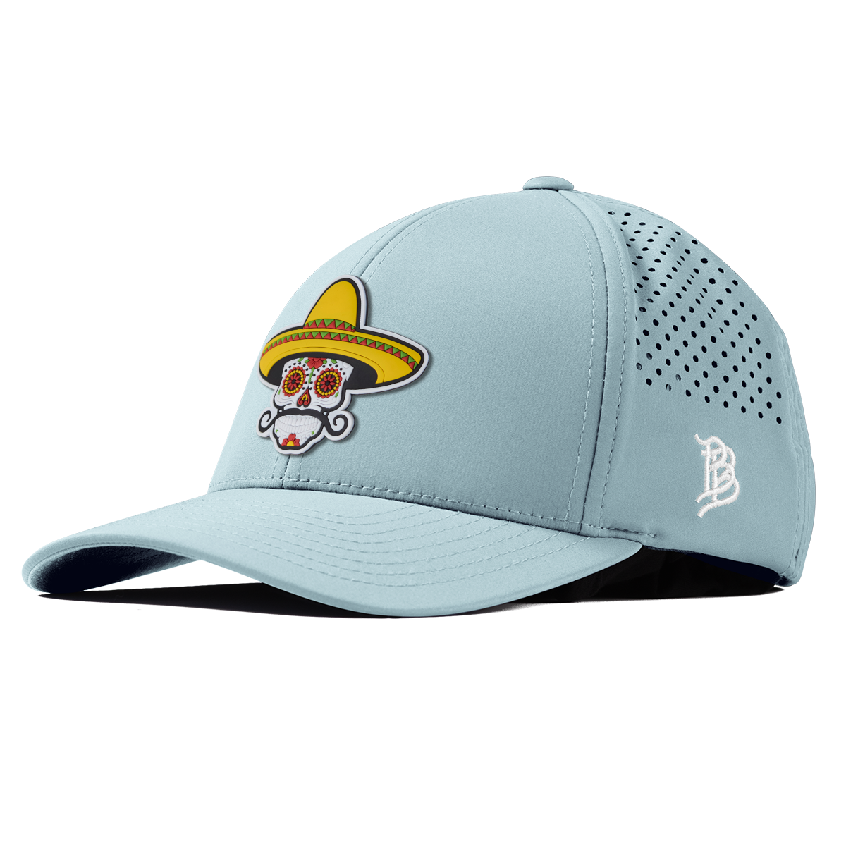 Sombrero Skull PVC Curved Performance Sky Blue