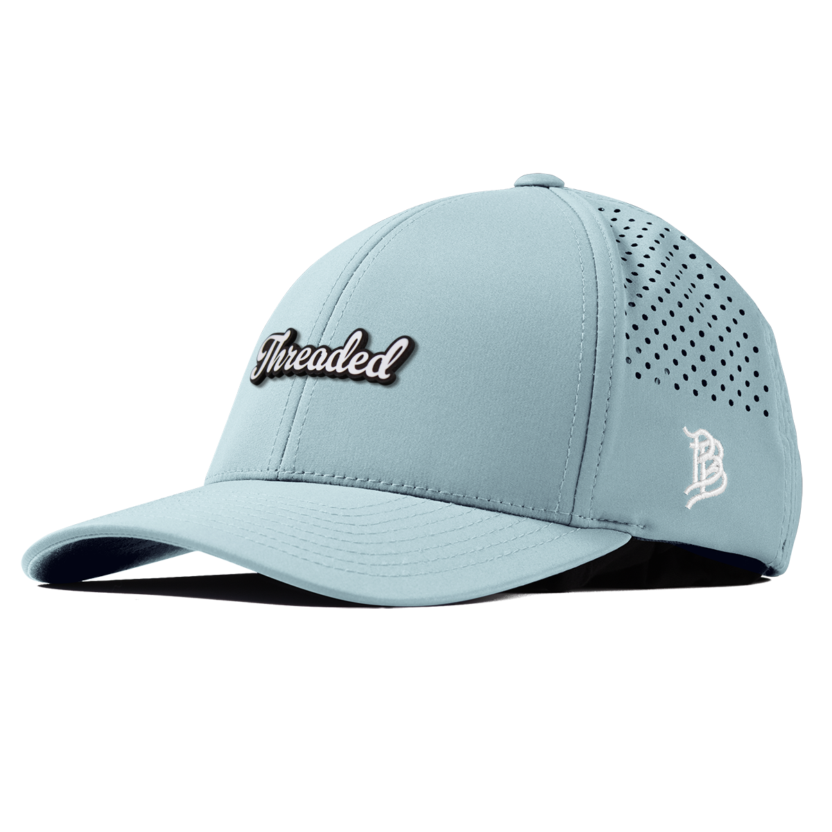 Threaded Script Curved Performance Sky Blue