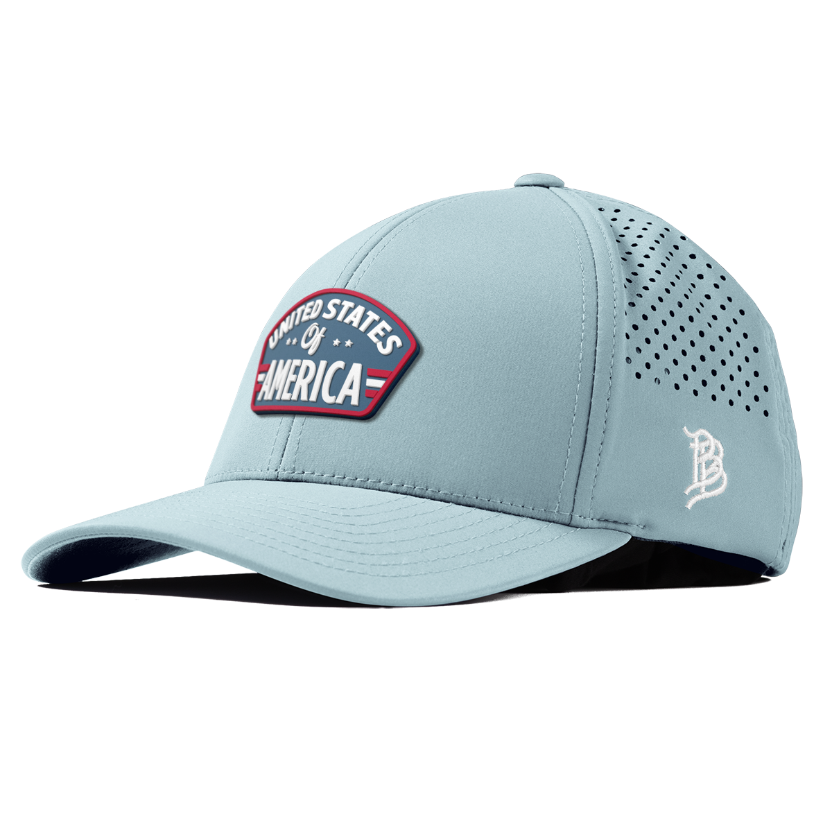 United States of America Badge Curved Performance Sky Blue