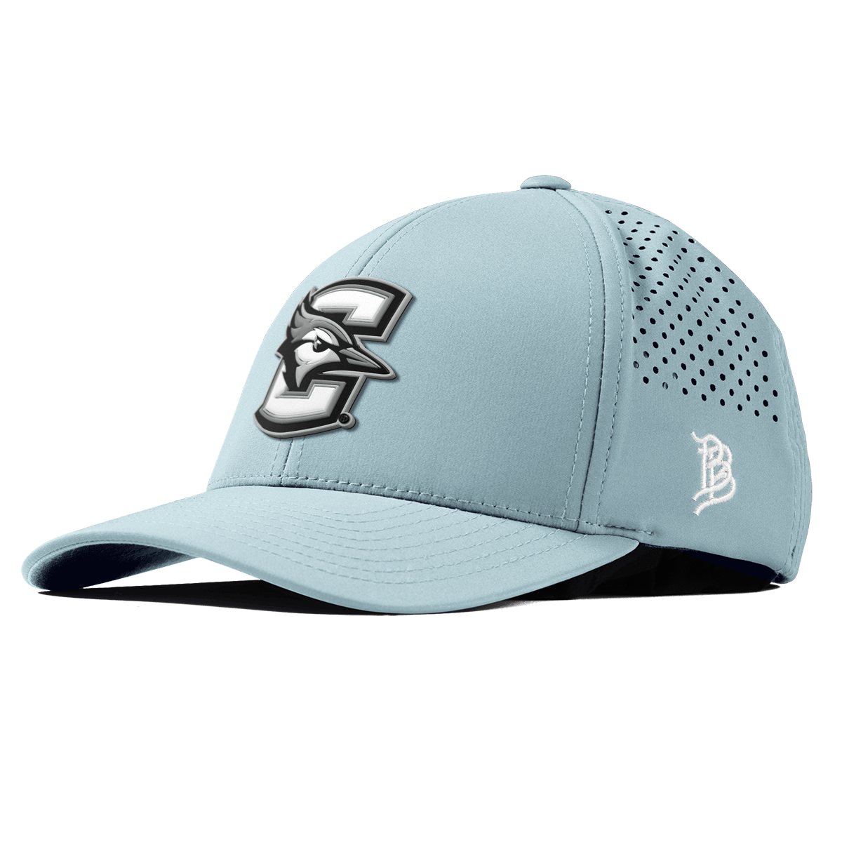Creighton University "Vintage Creighton Block" Curved Performance Sky Blue