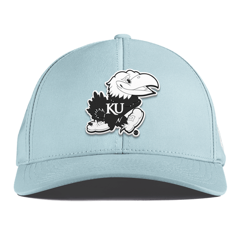 University of Kansas "Vintage Jayhawk" Curved Performance Sky Blue