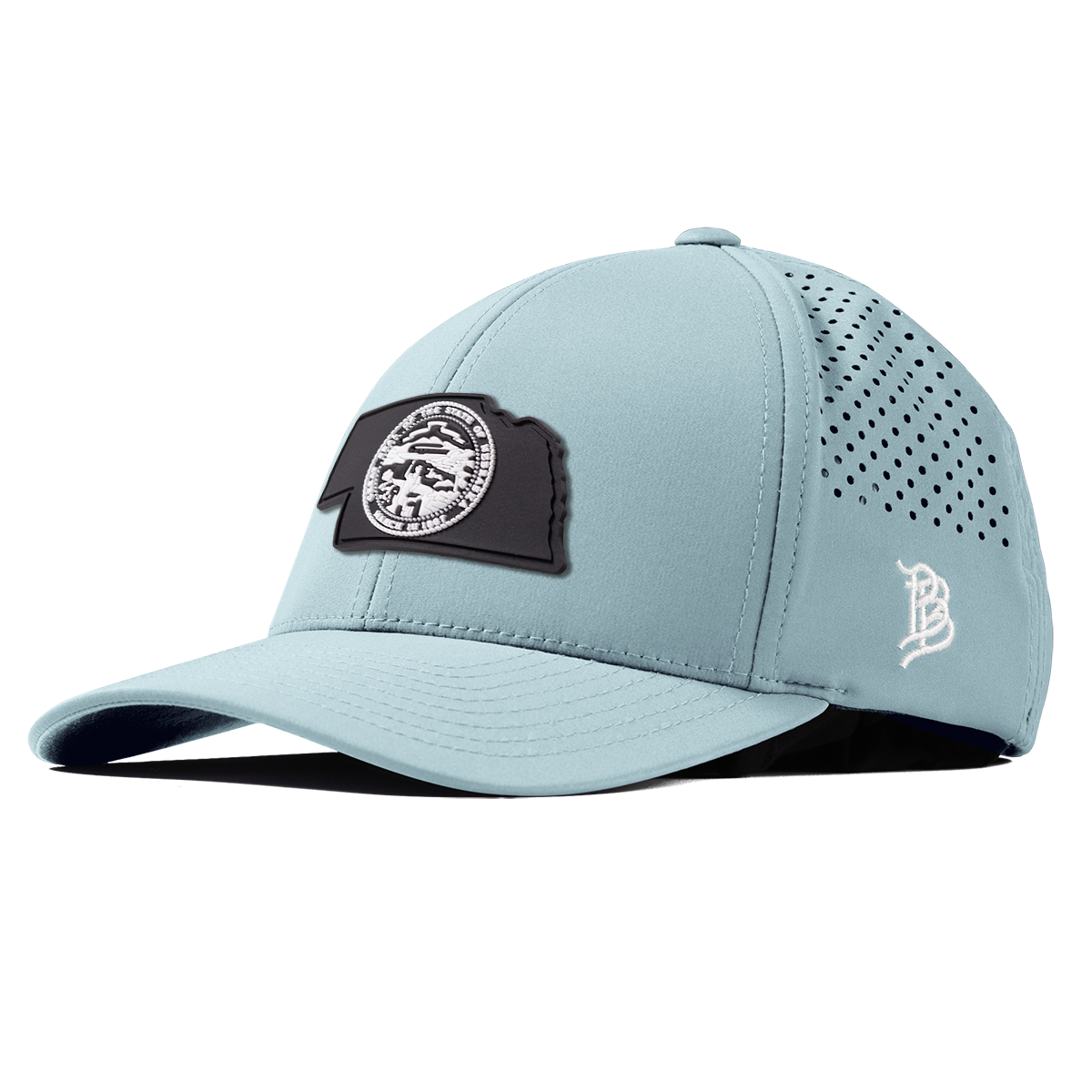 Nebraska Vintage Curved Performance Sky Blue