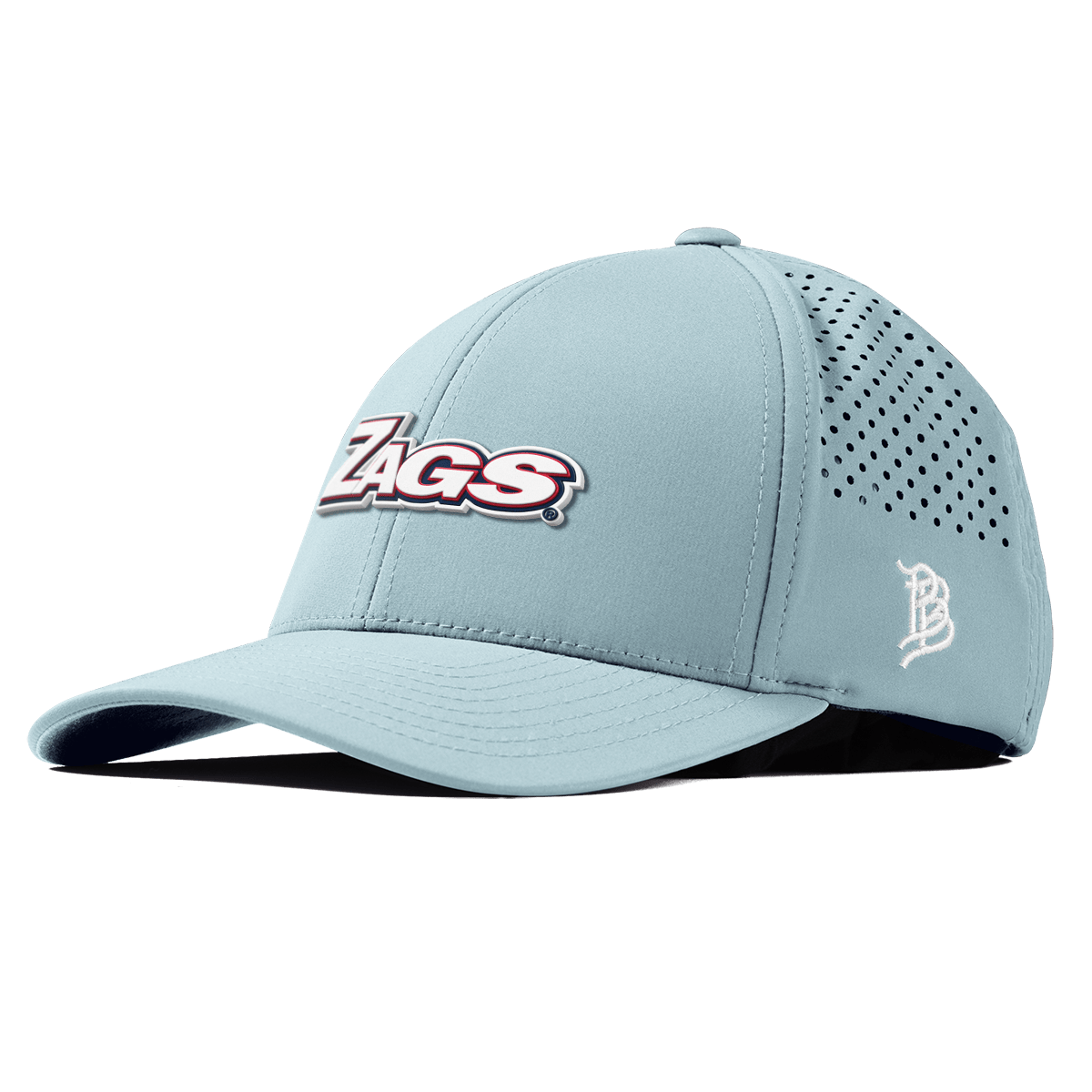 Gonzaga University "Zags Block" Curved Performance Sky Blue