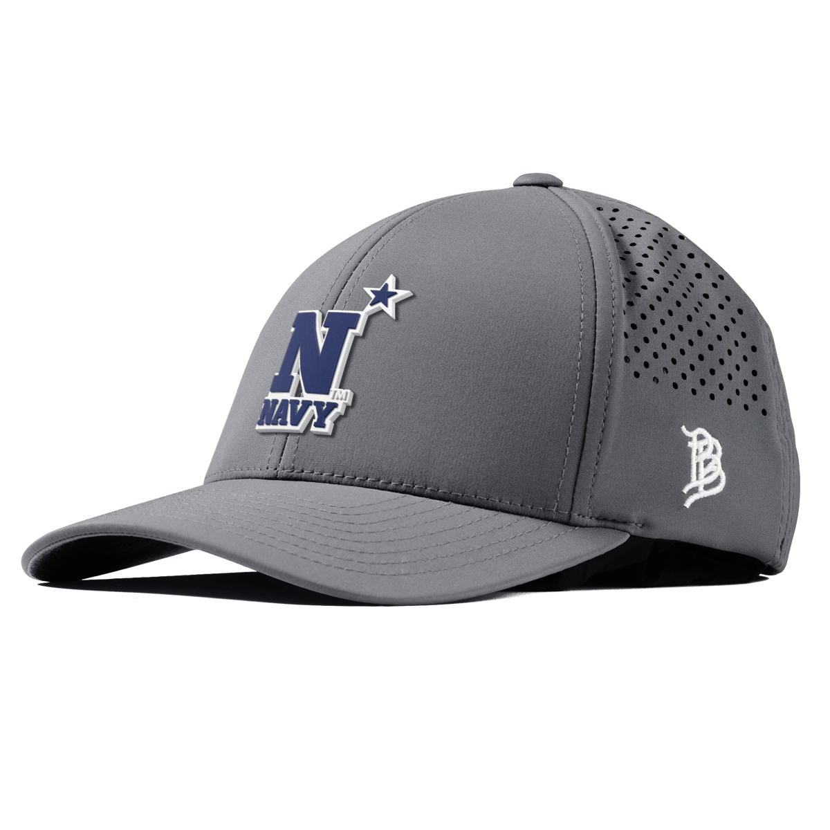 United States Naval Academy "Naval Academy Team Logo Navy" Curved Performance Slate