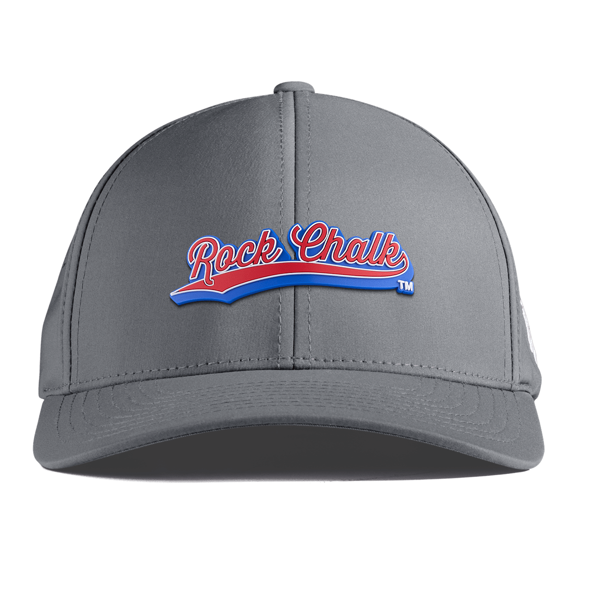 University of Kansas KU "Rock Chalk Red and Blue Script" Curved Performance Slate