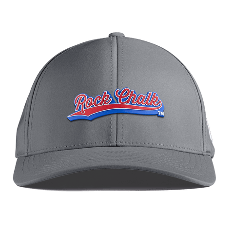 University of Kansas KU "Rock Chalk Red and Blue Script" Curved Performance Slate