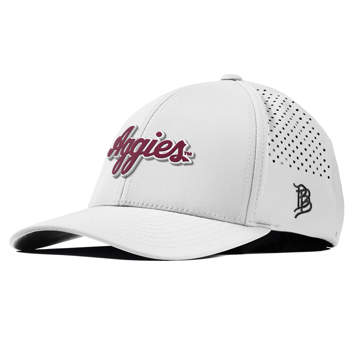 Texas A&M University "Aggies Script" Curved Performance White