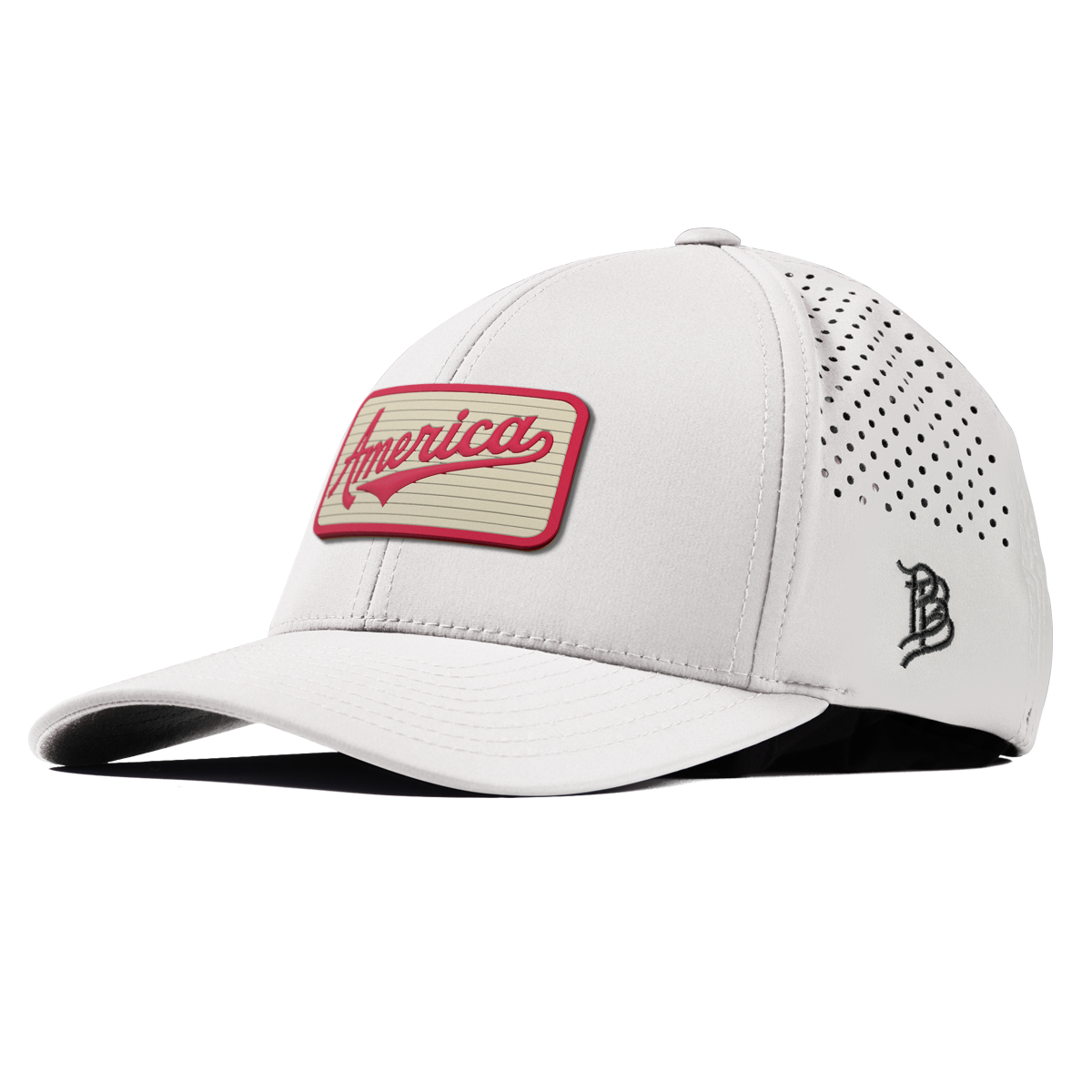 America Badge Curved Performance White