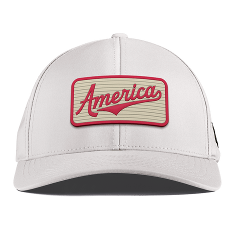 America Badge Curved Performance White