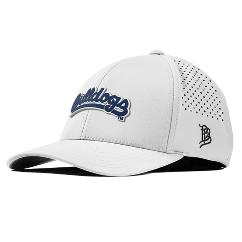 Fresno State University "Bulldogs Script Navy" Curved Performance White