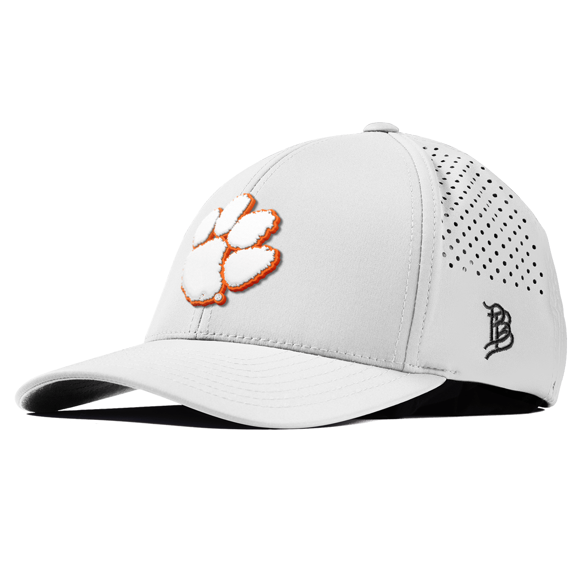 Clemson University "Clemson Tigers Paw" Curved Performance White