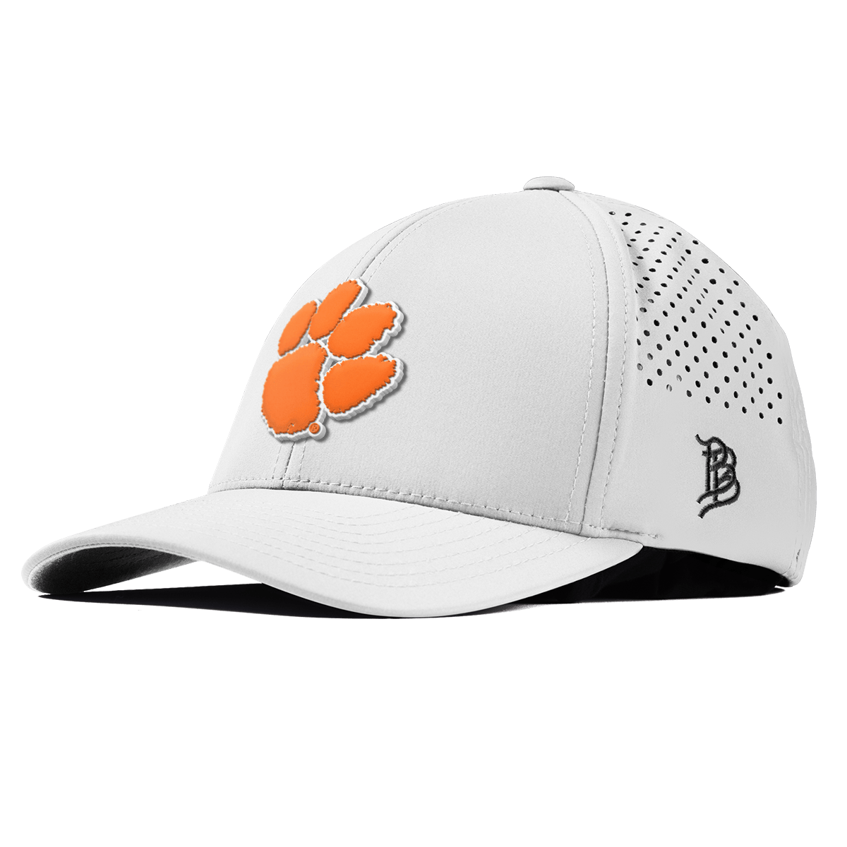 Clemson University "Clemson Tiger Paw" Curved Performance White