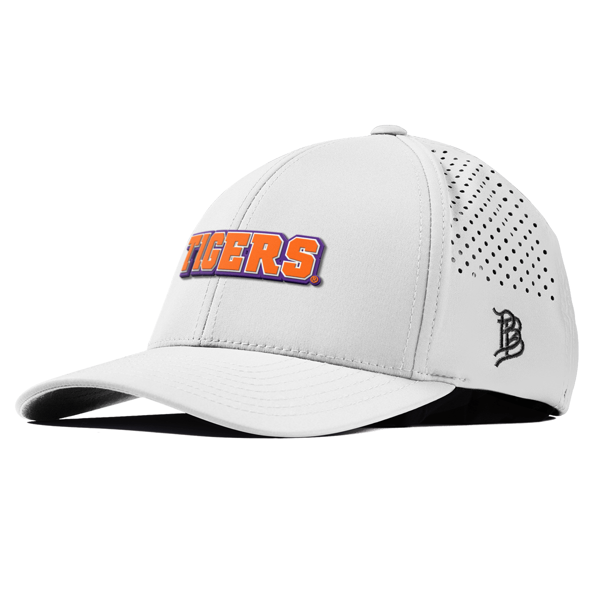 Clemson University "Clemson Tigers Block" Curved Performance White
