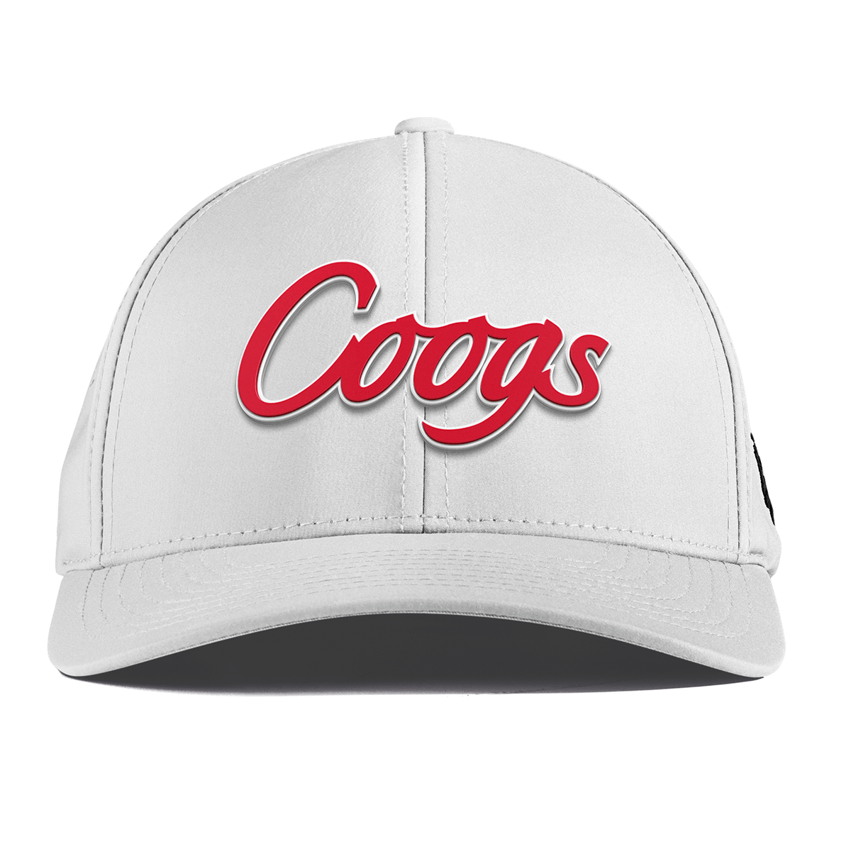 University of Houston "Coogs Script" Curved Performance White 