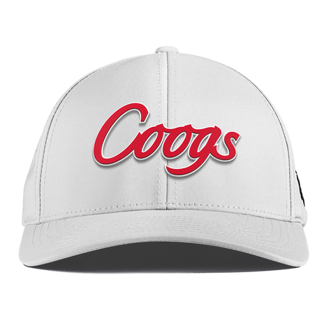 University of Houston "Coogs Script" Curved Performance White 