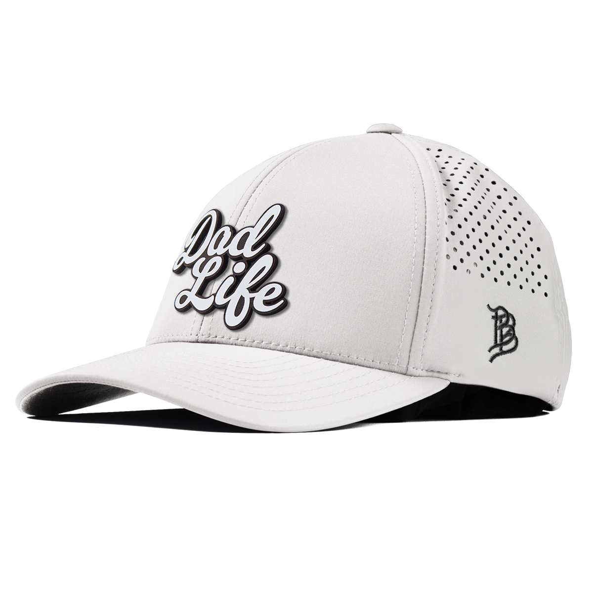 Dad Life Script Curved Performance White