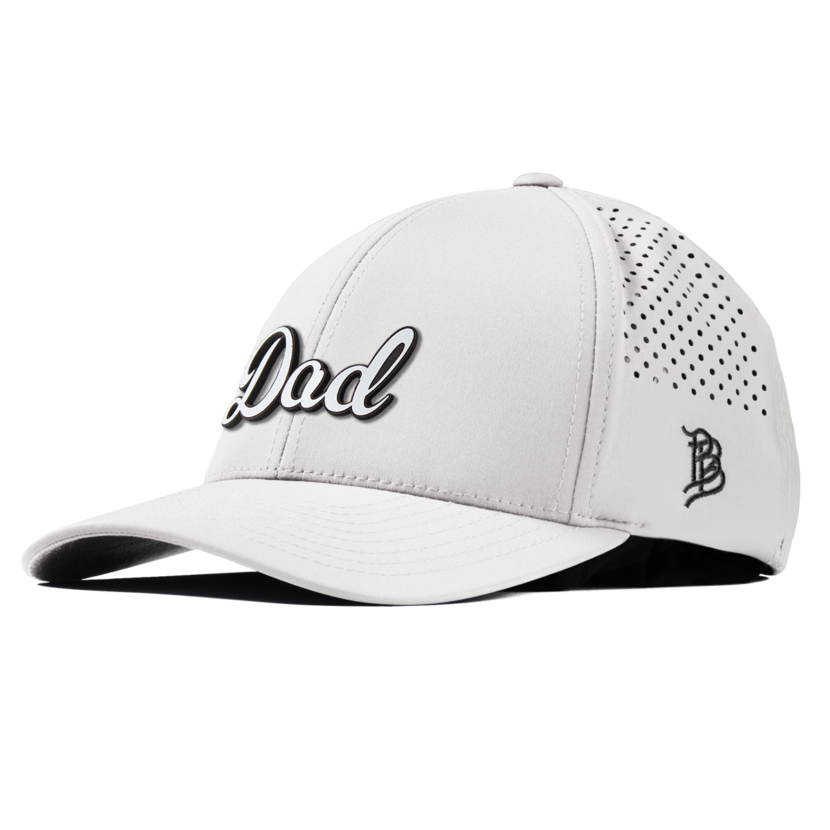 Dad Script Curved Performance White