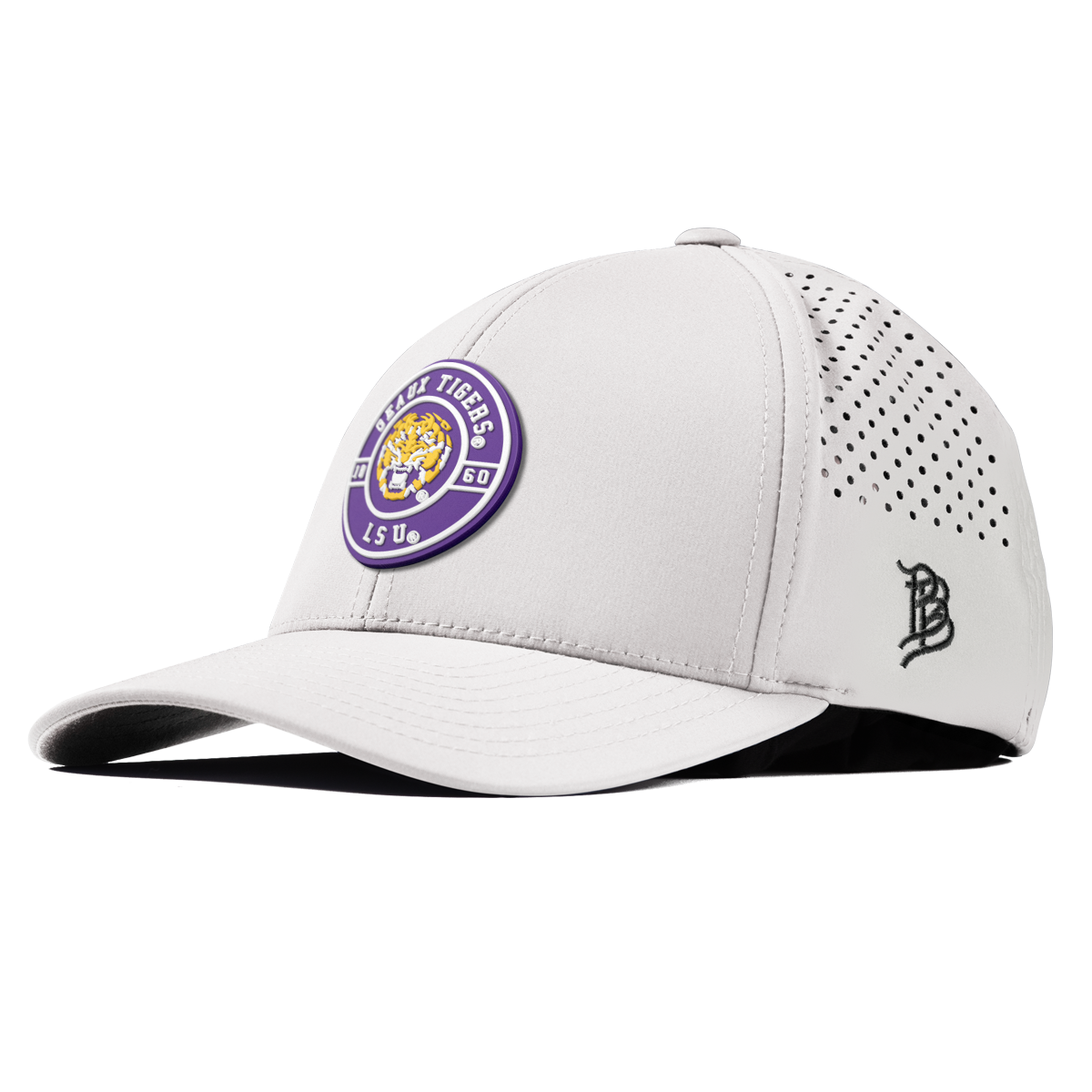 Louisiana State University "Geaux LSU Tigers" Curved Performance White