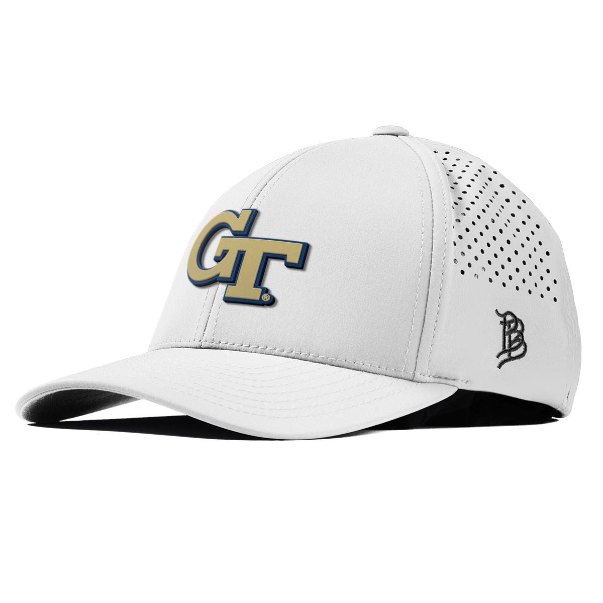 Georgia Tech University "Georgia Tech Team Logo" Curved Performance White 