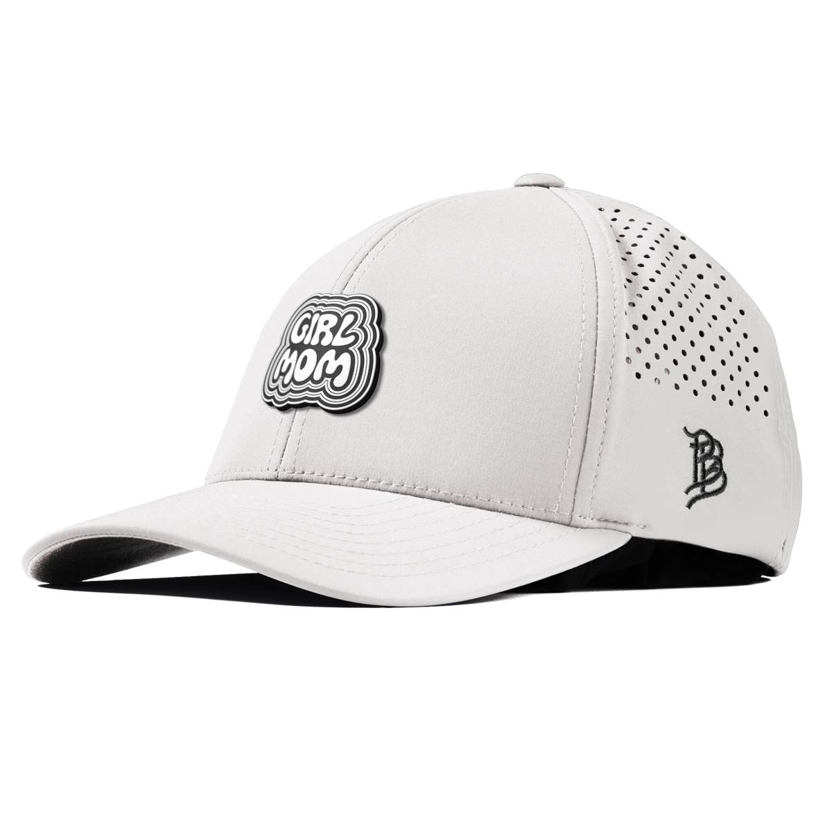 Girl Mom Curved Performance White