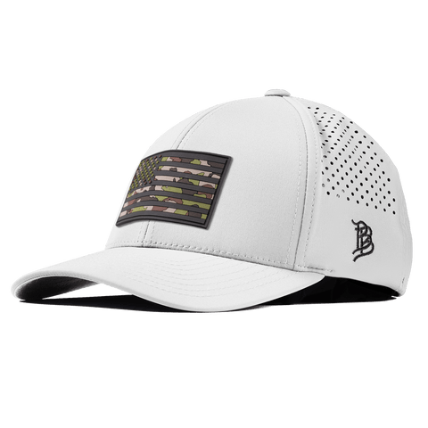 Green Camo Glory PVC Curved Performance White