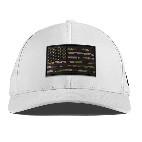 Green Camo Glory PVC Curved Performance White