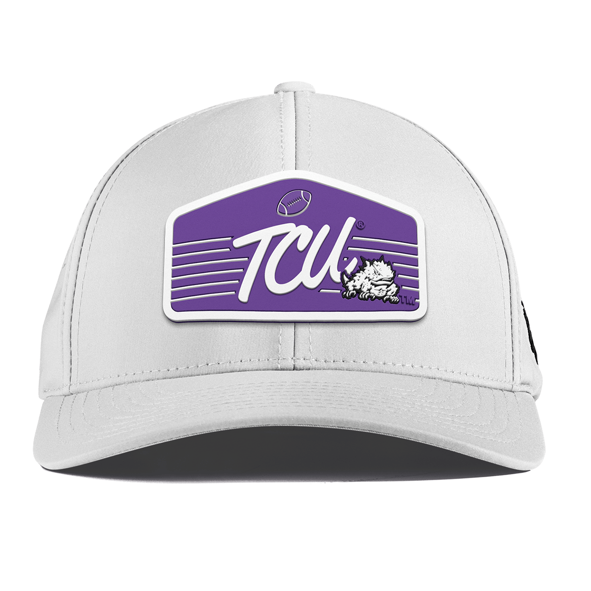 Texas Christian University "Horned Frogs Football" Curved Performance White