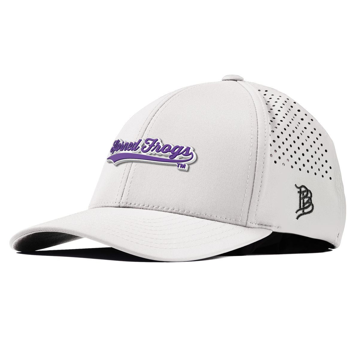 Texas Christian University "TCU Horned Frogs Scripts" Curved Performance White