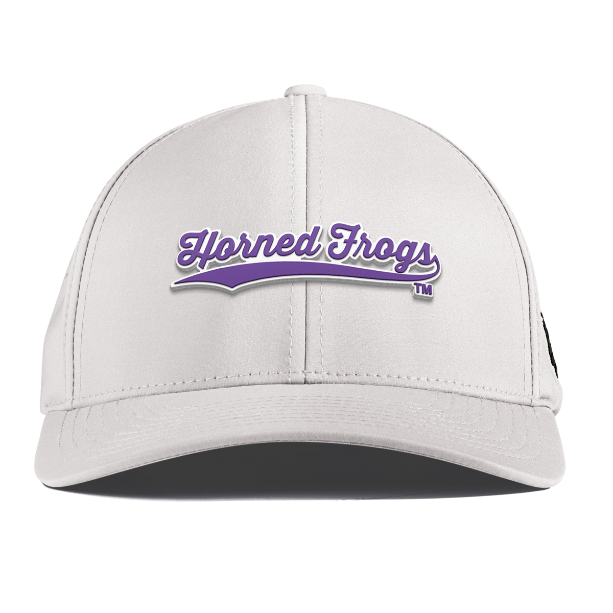Texas Christian University "TCU Horned Frogs Scripts" Curved Performance White