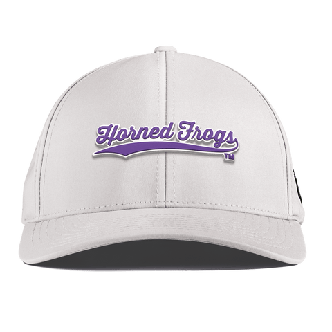 Texas Christian University "TCU Horned Frogs Scripts" Curved Performance White