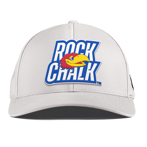 University of Kansas "Kansas Rock Chalk Block" Curved Performance White