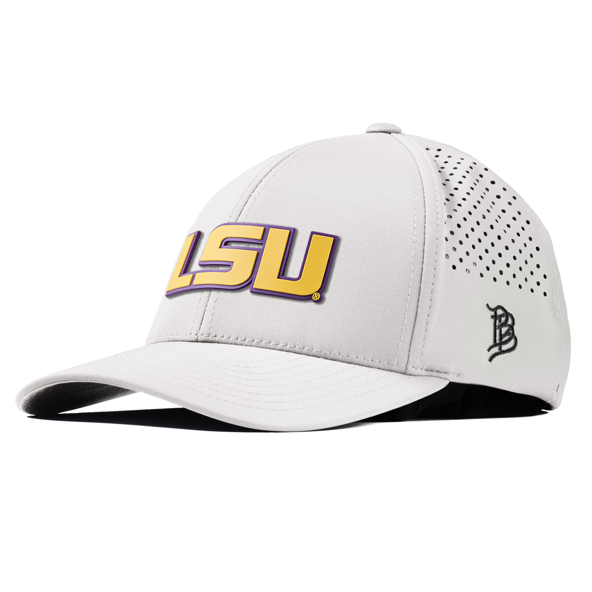 Louisiana State University "LSU Gold Block " Curved Performance White